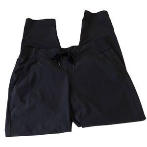 Athleta Black Drawstring Stretch Waist Athleisure Pants Size 6